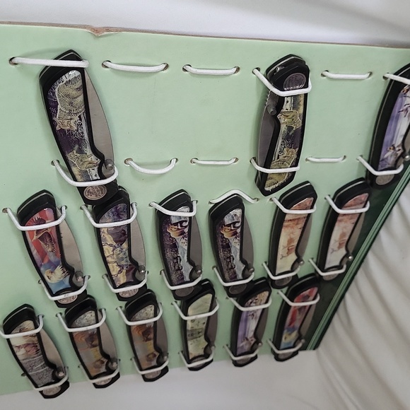 Frost Cutlery American Wildlife series 15 knives attached to board rare vintage - Picture 9 of 10